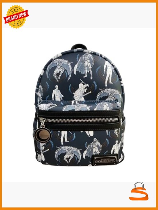 Moon Knight Marvel Faux Leather Mini Backpack, Adjustable Straps, 9x10x5 main image 7